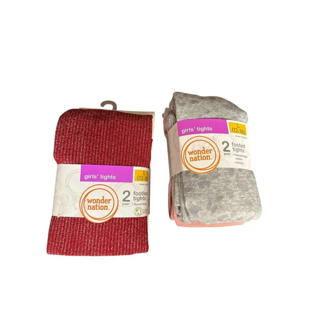 Girls tights size 12-16 4 pair